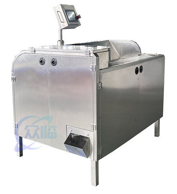 ভালো দাম 1.5KW প্রাকটিক্যাল চিংড়ি পিলিং মেশিন মাল্টিস্কেন স্টেইনলেস স্টীল উপাদান অনলাইন