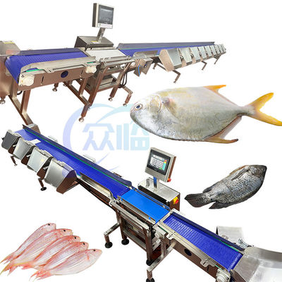 ভালো দাম SUS304 মাছের ওজন বাছাই মেশিন লিভার টাইপ 261pcs/min অনলাইন