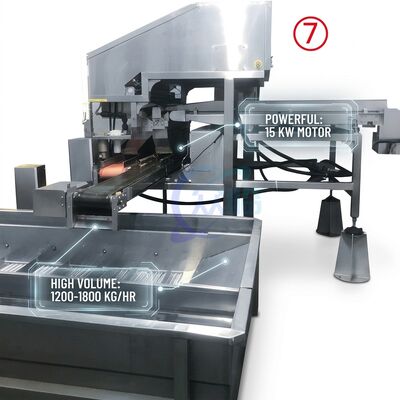 ভালো দাম Durable Shrimp Processing Machine Hygienic SUS304 800-1000KG 9.0KW 220V For Food Processing Factory অনলাইন