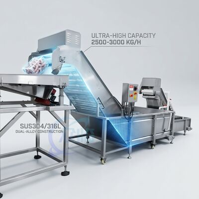 ভালো দাম Custom Built Prawn Processing Machine Precision SUS316 2000-2500KG 0.8KW 60Hz For Food Processing Factory অনলাইন