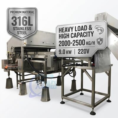 ভালো দাম Commercial Shrimp Deheading Machine SUS304 800-1000KG 11.7KW 380V For Seafood Factory অনলাইন
